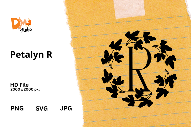 Floral Monogram Letter Svg Image 15