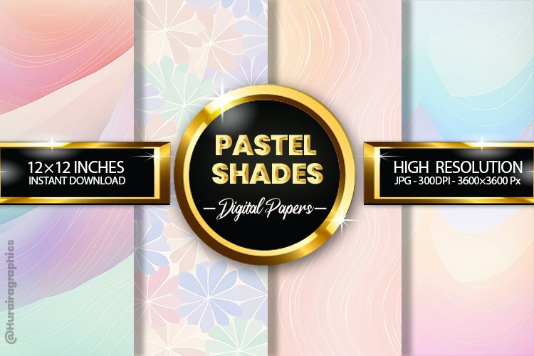 Pastel Shades Digital Papers - 04 Variations