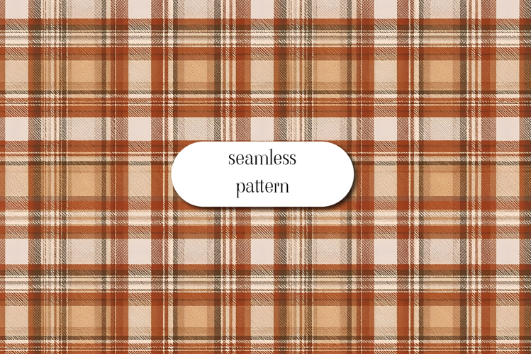 Rustic Tan Plaid Seamless Pattern Digital Paper