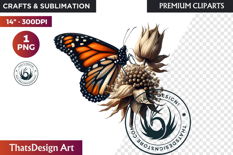 Monarch Butterfly Clipart Image 15