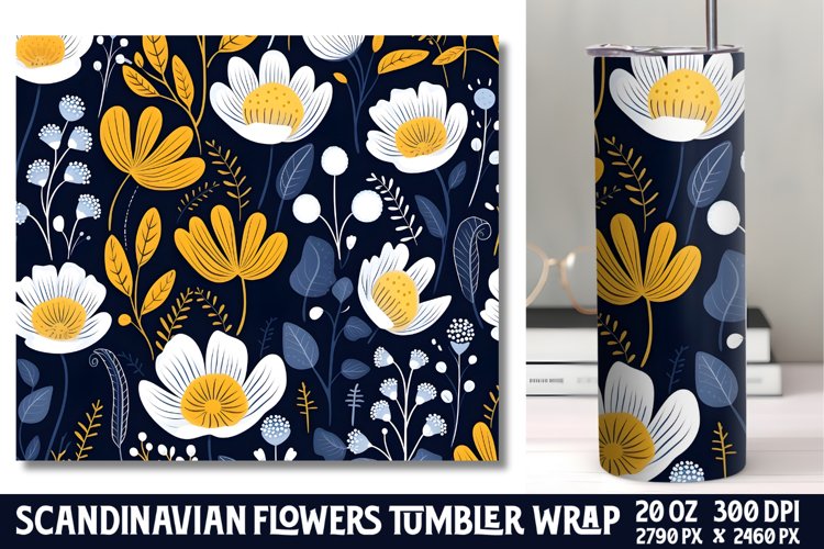 Scandinavian Flowers Tumbler