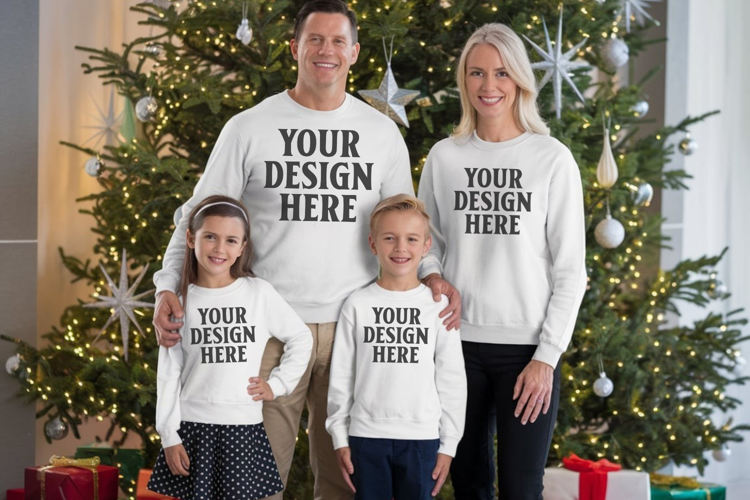 Christmas Family Group Tshirt Mockups