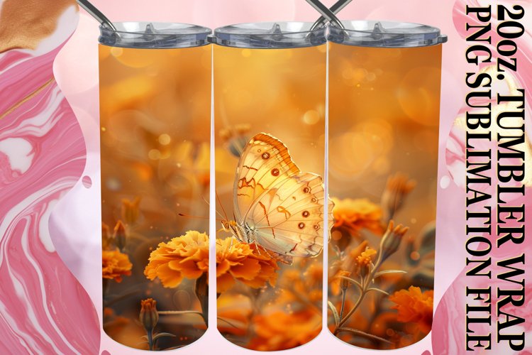 Butterfly Bliss Tumbler Wrap - Spring Serenity