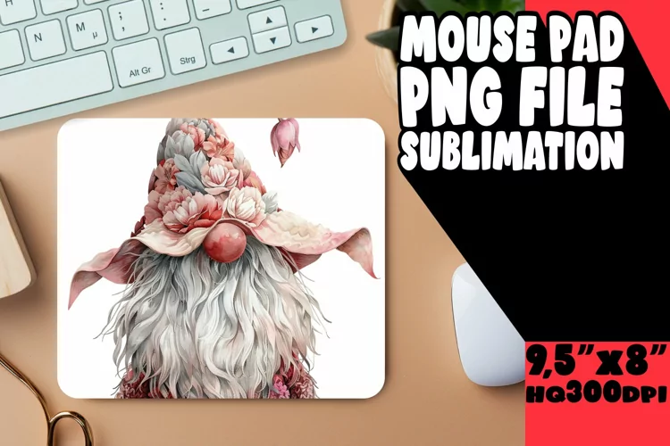 Sweet Spring Gnome Sublimation Mouse Pad