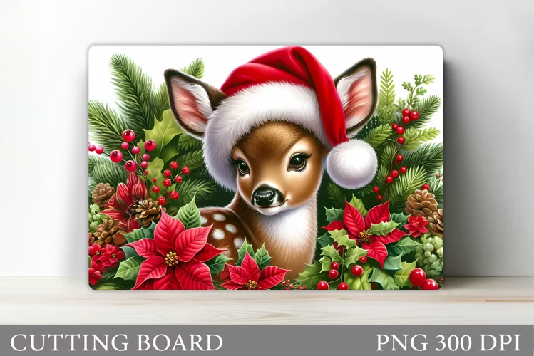 Christmas Deer Cutting Board. Christmas Cutting Board Design