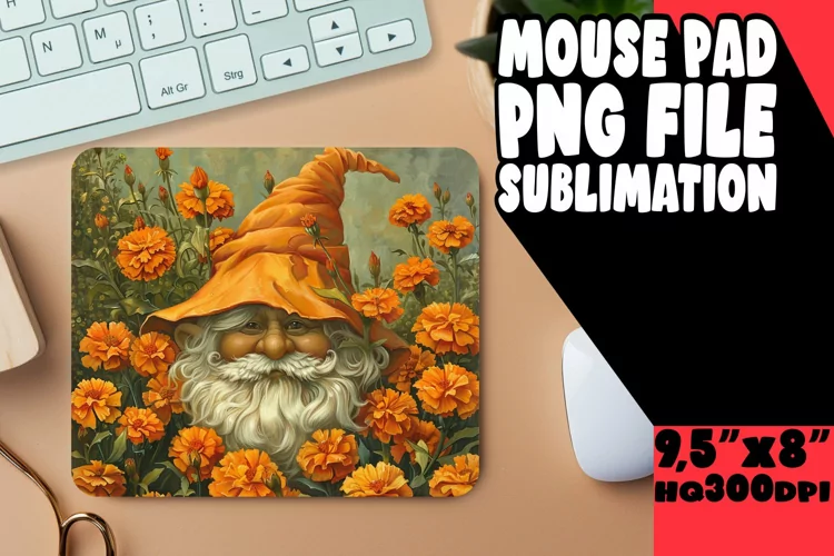 Garden Delight Gnome Mouse Mat