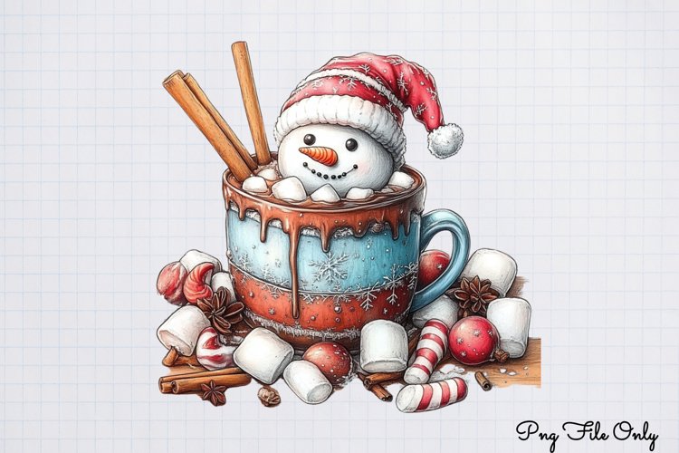 Cute Snowman Clipart Image 6