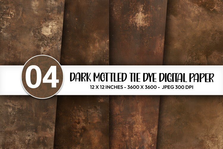 Dark Mottled Tie Dye Digital Paper example image 1