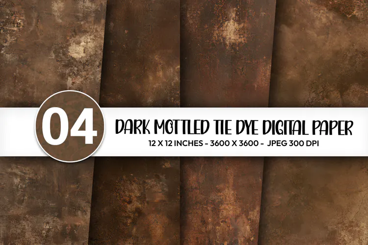 Dark Mottled Tie Dye Digital Paper