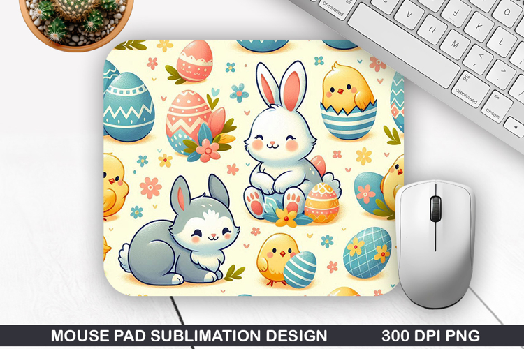 Easter Eggs Mouse Pad Sublimation, Easter Mouse Pad PNG