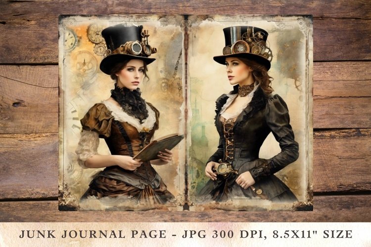 Printable Junk Journal Pages victorian woman girl 11 example image 1