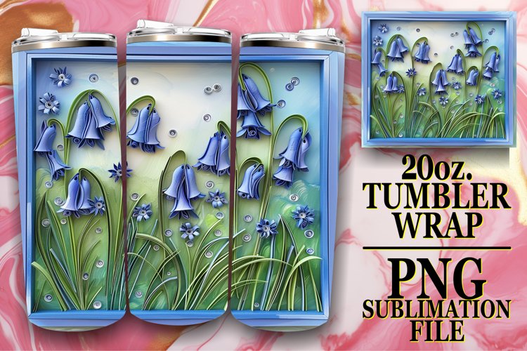 Spring Flowers 3D Tumbler Wrap - 20oz Sublimation