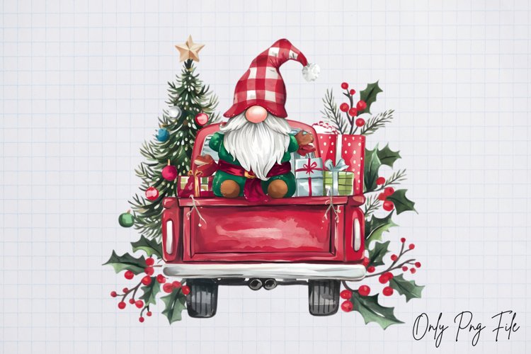 Cute Christmas Gnome Sublimation PNG