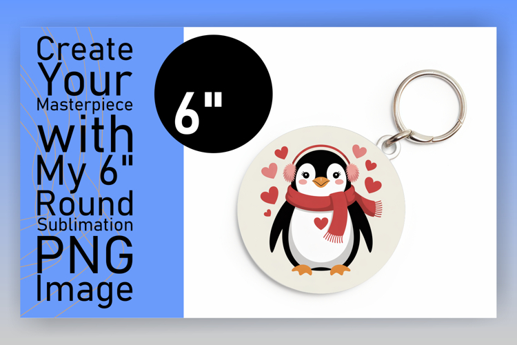 Bright Round Design Keychain Template , Valenines Animals