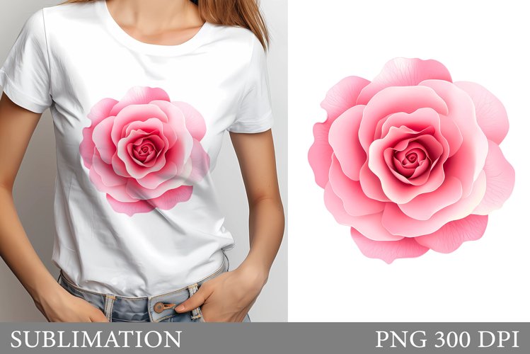 Rose Sublimation. Rose T-Shirt Sublimation