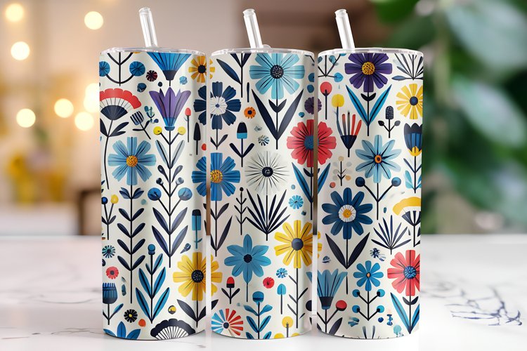 Flowers Tumbler Wrap | Sublimation | Tumblers