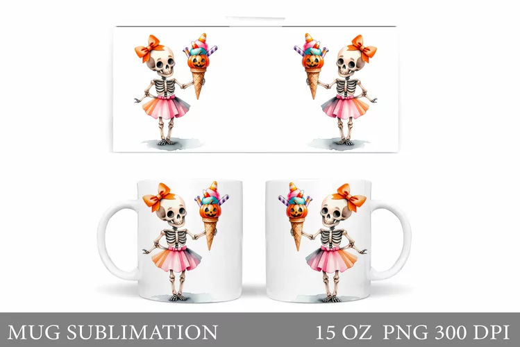 Funny Skeleton Mug Sublimation. Cute Skeleton Sublimation