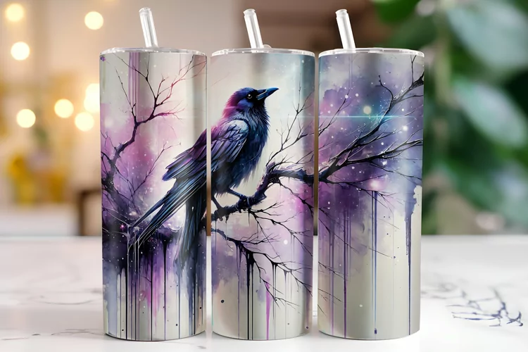 Crow Tumbler Wrap | Sublimation | Tumblers