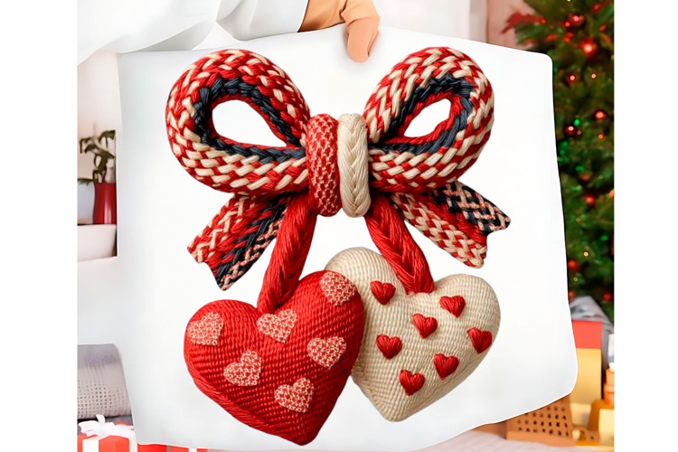 Faux Crochet Valentines Day Png