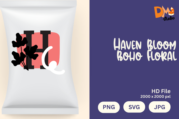 Haven Bloom Boho Floral Monogram