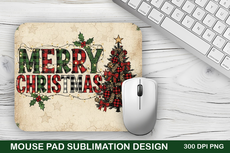 Merry Christmas Mouse Pad Sublimation - Christmas Design