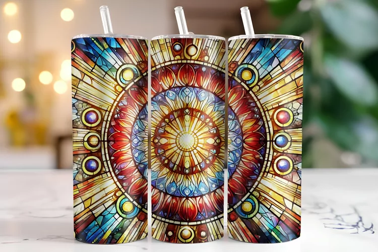 Stained Glass Tumbler Wrap | Sublimation | Tumblers