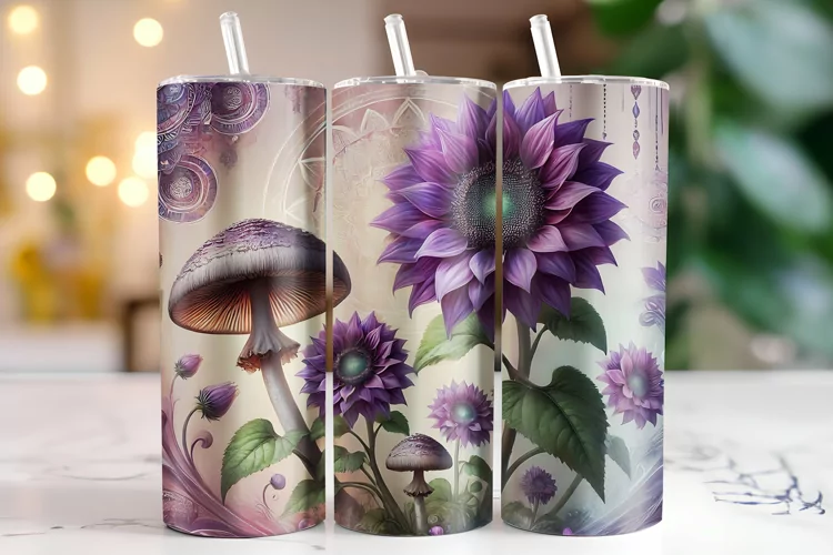 Flowers Tumbler Wrap | Sublimation | Tumblers