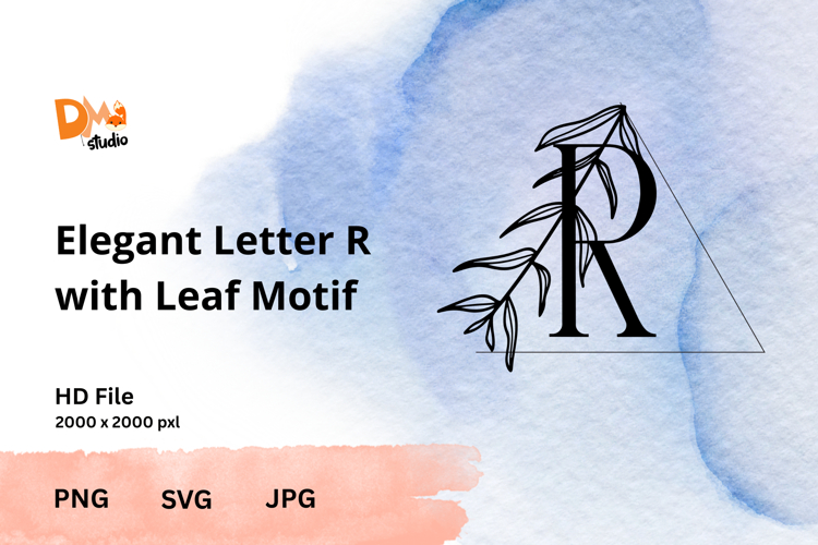 Leaf Monogram Svg Image 10