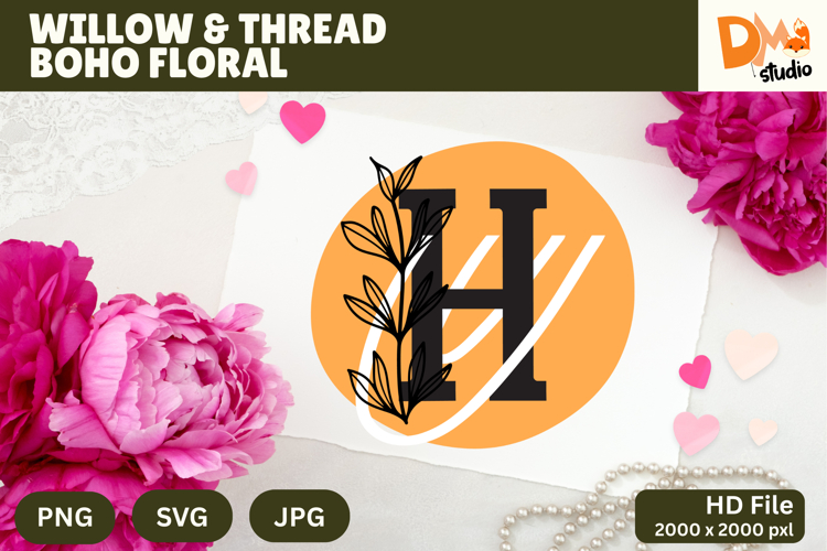Willow   Thread Boho Floral Monogram