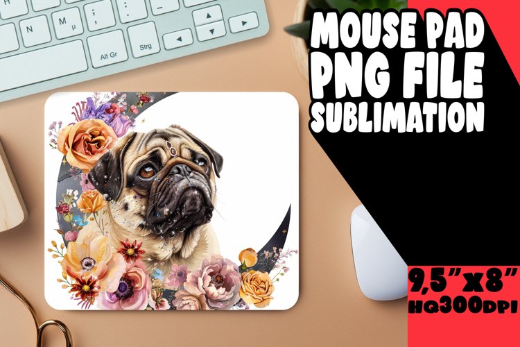 Sublime Pup Paintings: Watercolor Mouse Pads example image 1