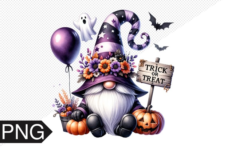 Halloween Gnome Sublimation, Gnome Clipart PNG