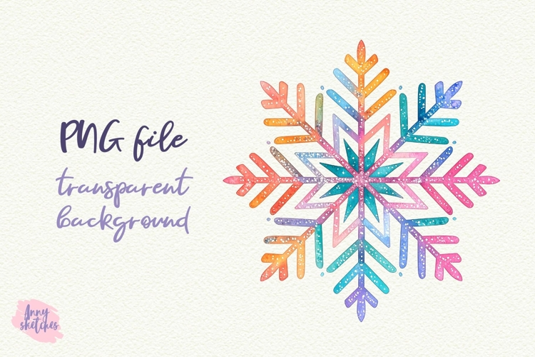 Transparent Background Snowflake Clipart Image 5