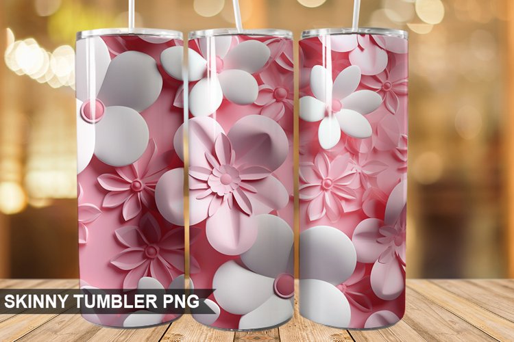 3D Valentines Day PNG Tumbler Design