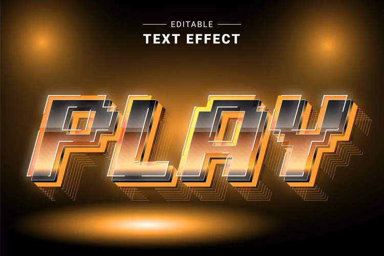 Editable Text Effect for Illustrator. Vector Graphic styles