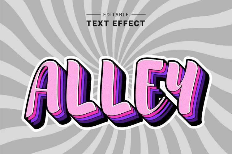 Editable Text Effect for Illustrator. Vector Graphic styles