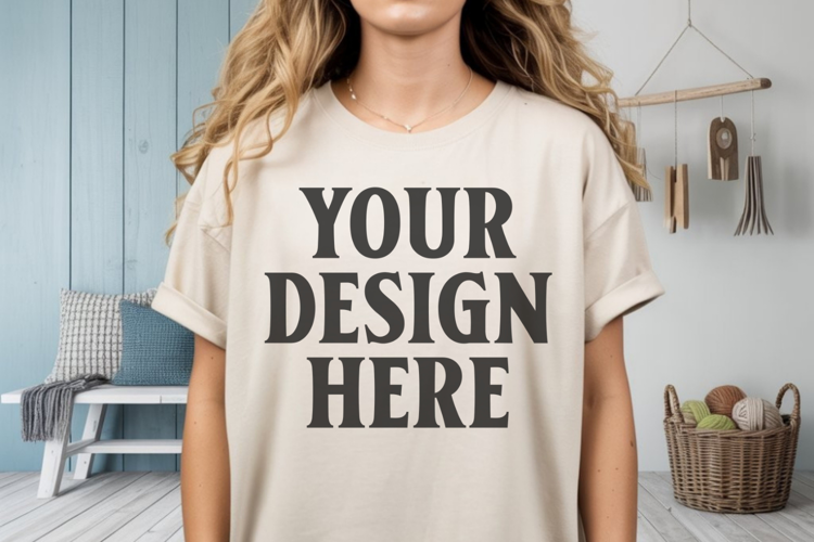 Comfort Colors 1717 Ivory T-Shirt Mockup