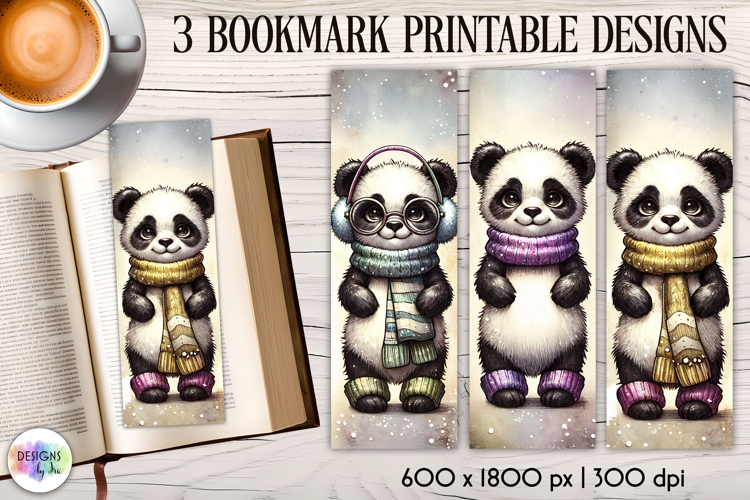 Vintage Winter Animals Bookmarks, Cute Retro Animal Bookmark