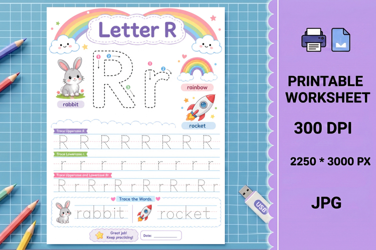 Letter r letters printable alphabet tracing worksheet