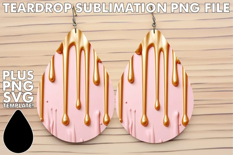 Flowing Painted Teardrops: Sublimation Creations