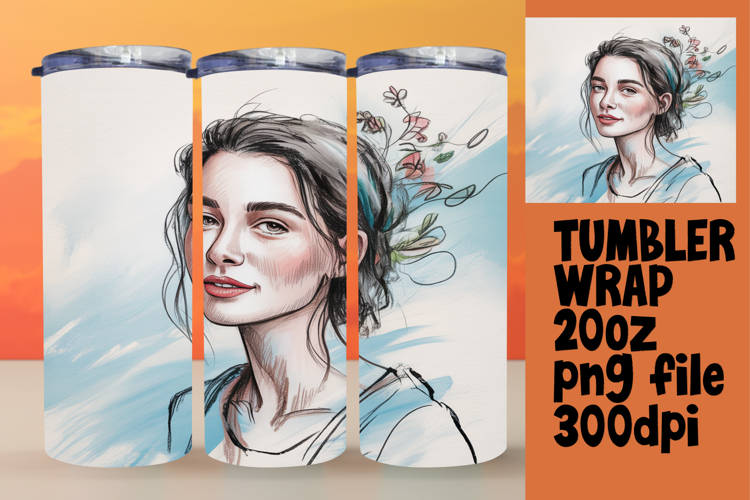 ELEGANT PNG for 20oz Tumbler , Beauty Woman