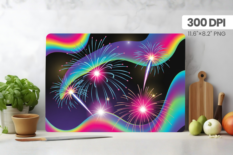 Happy New Year Cutting Board PNG Festive New Years Eve 2026