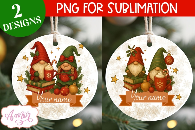 Cute Christmas ornament PNG sublimation | Custom ornament