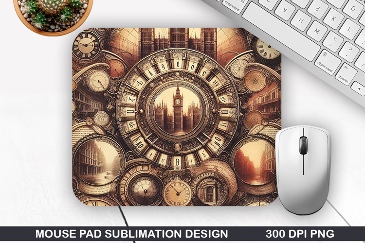 Vintage Mouse Pad Sublimation PNG Design - Mouse Pad PNG