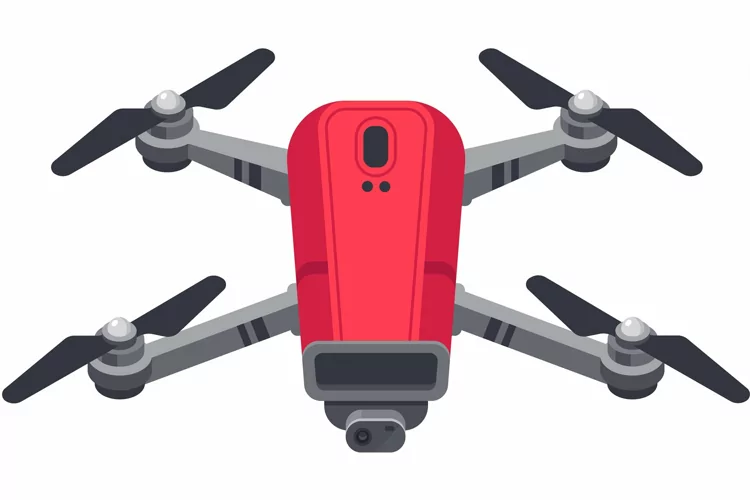 3d isometric drone, Remote control flying copter with camera