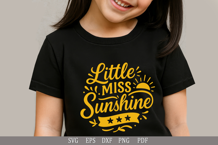 Little Miss Sunshine - SVG Cute Design for Girls Gifts