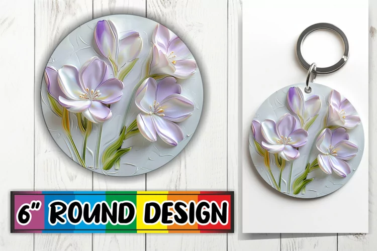 3D Petal Euphoria: Circle Design Sublimation