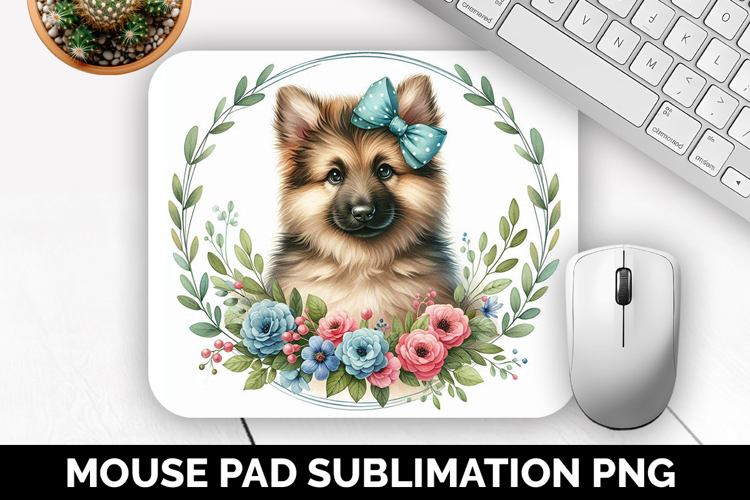 Dog Mouse Pad, Cute Animal Mouse Pad PNG, Animal Lover Gift