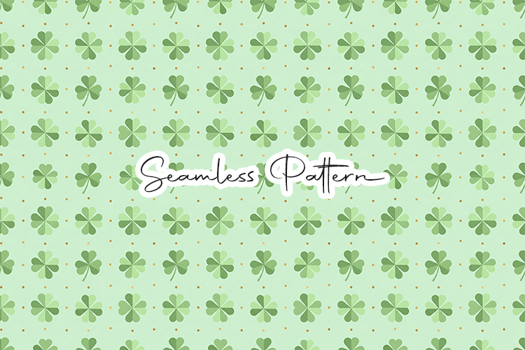 Emerald Shamrock Gold Dot Pattern - Leprechaun & Clovers