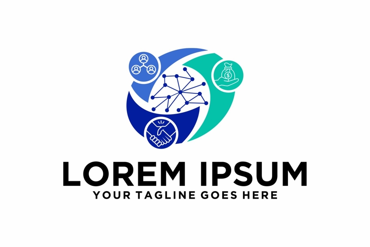 Professional networks idea logo design