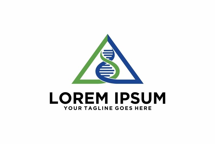 Genome DNA in letter A logo example image 1